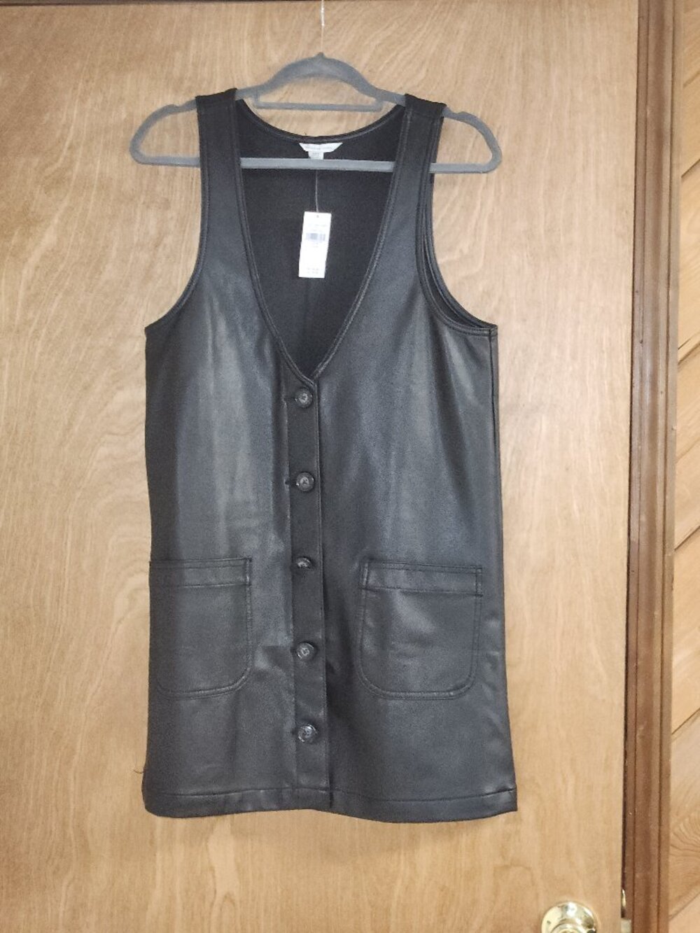 Faux Leather Dress Vest